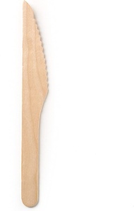 Couteau à gâteau jetable durable pour la restauration de mariage et les banquets, couteau en bois de bouleau de 155 mm pour la restauration alimentaire et les buffets - Product Image 3