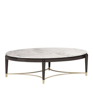 Modern <b>Round</b> Marble Coffee <b>Table</b> With Metal Frame Contemporary Living Room Furniture - Product Image 1