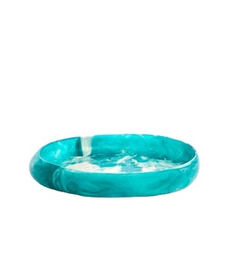 Tazón grande de resina Lagoon Rock para servir vajilla decorativa para el hogar diseño artístico de resina para comer y servir - Product Image 1