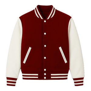 Custom Made <b>Man</b> Varsity <b>Baseball</b> <b>Jacket</b> 100% Wool Stand Collar with Front Logo Print Cartoon/Patchwork Design <b>for</b> Winter Season - Product Image 5