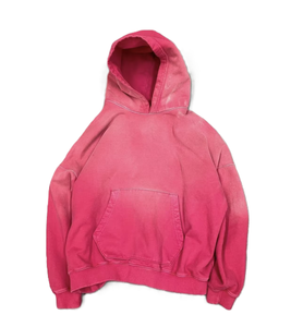 Sudadera con capucha de algodón polar de 500 GSM, lavada con tinte ácido rosa, corte extragrande personalizado, para niños, estilo urbano de primavera, OEM ODM, marca privada - Product Image 1