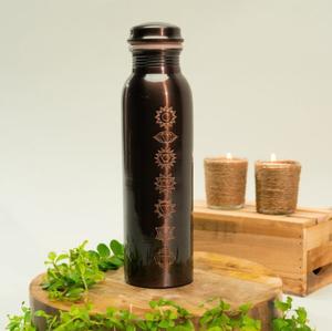 Copper Water <b>Bottle</b> Hammered Finish Vintage Style Portable Travel Drinkware Antique Finish Copper <b>Flask</b> For Wellness - Product Image 5