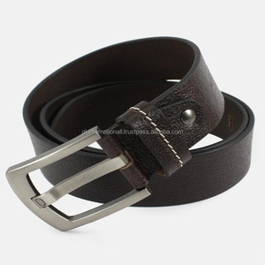 Ceinture en cuir pleine fleur véritable fait à la main hommes première couche sangle en cuir de vachette en alliage inoxydable boucle ardillon mâle décontracté jean robe ceinture - Product Image 3
