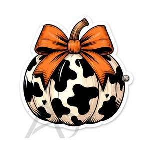 Supports de cils personnalisés Halloween motif citrouille et vache, pour extensions de cils, art de la citrouille saisonnière effrayante - Product Image 1