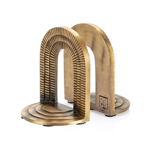 Serre-livres en bois de Sheesham avec motif Jali et chevilles en laiton – Vente en gros Inde - Product Image 1