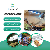 Kit d'éclairage LED UVB UVA T8 T5 compact et durable pour terrarium, reptiles, serpents, lézards, geckos