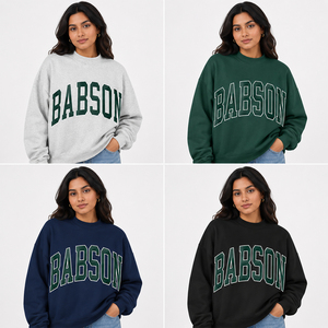 Sweat-shirt Colby surdimensionné à col rond, manches régulières, unisexe, en polaire, décontracté, automne, vert, bleu, imprimé lettres - Product Image 6