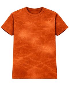 Camiseta Personalizada con Tinte Naranja Hielo para Hombre, Cuello Redondo, Manga Corta, Algodón, Estilo Casual Urbano, Lavado Vintage, OEM, Venta al por Mayor - Product Image 1