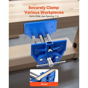 Morsa da banco per falegnameria a sgancio rapido, larghezza ganasce 7 pollici, apertura massima ganasce 8 pollici, costruzione in acciaio, per impieghi gravosi - Product Image 2