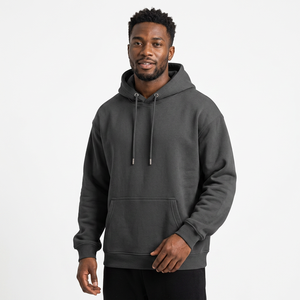 Sudadera con Capucha para Hombre, de Forro Polar, Poliéster/Algodón, 300g, Forro Sólido, Corte Holgado, para Invierno - Product Image 3