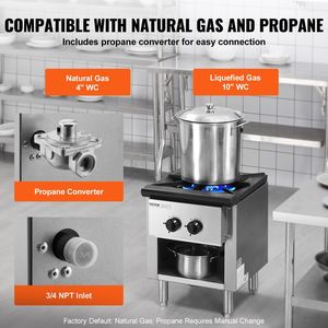 Commerciële 1-Pits Gasfornuis Aanrecht Hete Plaat Keuken Kookgerei - Product Image 3