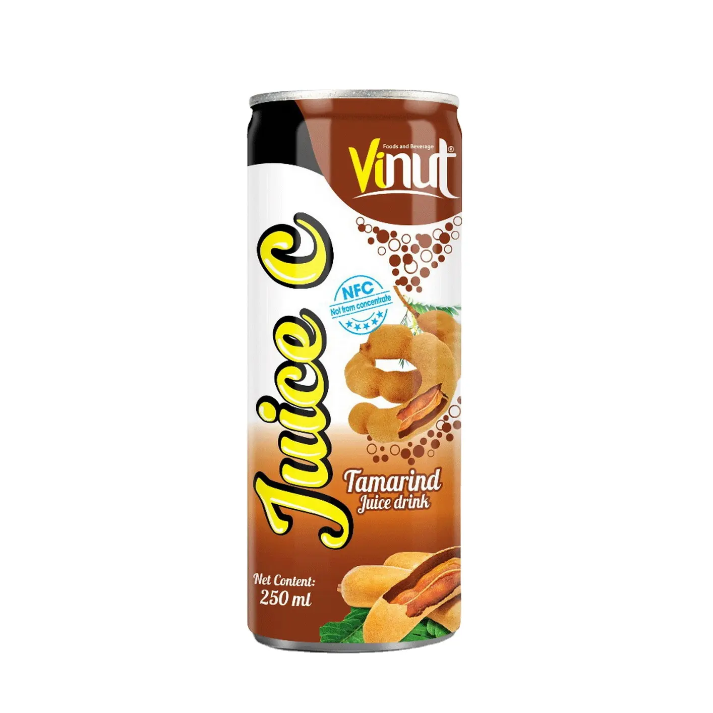 250ml de VINUT sans conservateurs, boisson, usine de développement de produits, boisson de jus de tamanin en conserve