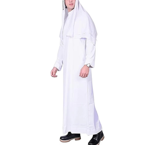 Thobe / Thawb pour hommes musulmans de haute qualité en polyester, design saoudien, manches longues, longueur cheville, respirant, léger, grande taille - Product Image 2