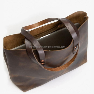 Custom Design Eco Friendly <b>Leather</b> Women Tote <b>Bag</b> Cotton Canvas <b>Bag</b> <b>Shopping</b> Cotton Carry <b>Bags</b> - Product Image 4