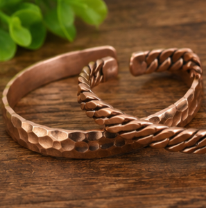 Vintage Twisted <b>Rope</b> Patterned Pure Copper Open Band <b>Bracelet</b> Exquisite Craftsmanship Fashion Jewelry - Product Image 5