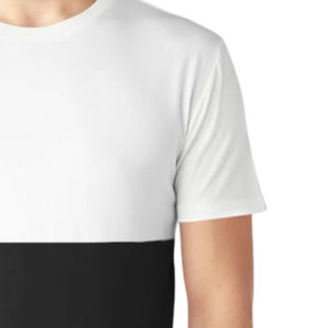 T-shirt pour homme en coton 100% de haute qualité, coupe ample, imprimé, avec logo personnalisé en impression numérique couleur unie, style décontracté. - Product Image 3