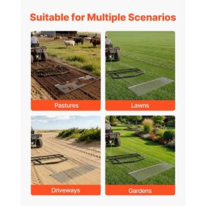 Aratro a Catena Regolabile in Larghezza da 6 Piedi, Capacità di Carico 80 libbre, per Rimorchi per Moto, ATV e Giardino, Ideale per Vialetti e Terreni Difficili - Product Image 6