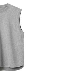 Camiseta sin mangas gris para hombre, chaleco informal de gimnasio, camisa de algodón transpirable para verano, ajuste holgado, ropa deportiva para entrenamiento atlético. - Product Image 3