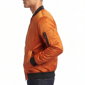 Men's Classic Bomber Jackets Casual Lightweight <b>Zip</b> <b>Up</b> Fashion Bomber Jacket Men Streetwear Lightweight Outerwear Bomber Jacket - Product Image 3