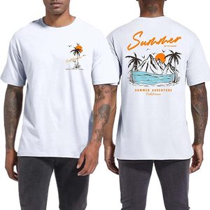 เสื้อยืดพิมพ์ลายกราฟิกสำหรับผู้ชาย ผ้าฝ้ายผสมเนื้อนุ่ม คอกลม แขนสั้น สวมใส่สบาย สไตล์ลำลองทันสมัย ระบายอากาศได้ดี - Product Image 2