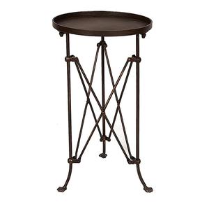 Top Selling Elegant Golden Round Metal Accent Coffee <b>Table</b> Space-Saving <b>Decorative</b> <b>Table</b> for Living Room - Product Image 3
