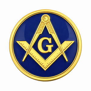 Emblema masónico de metal esmaltado personalizado para coche, decoración promocional al por mayor - Product Image 3