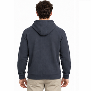 Sudadera con capucha de punto gofrado para hombre, informal, de manga larga, térmica, ropa deportiva de invierno, estilo urbano personalizado, venta al por mayor - Product Image 4