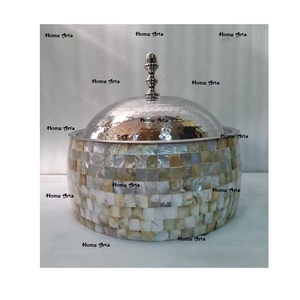 Wooden And Steel Casserole Serving Dish With Glass Lid Deluxe Quality Round Shape Hot Pot At Affordable Price - Product Image 4
