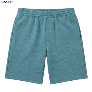 SPOFIT Men's <b>Plaid</b> Oxford Fabric High Waist Sporty Eco-Friendly Bermuda <b>Shorts</b> Elastic Waist Breathable Sequined Decoration - Product Image 2