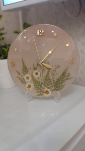 Round Crystal Resin Epoxy Decorative <b>Clock</b> Handmade Wooden <b>Silent</b> Wall <b>Clock</b> for Premium Home Decoration - Product Image 3