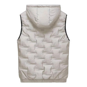 Chaleco acolchado de invierno para hombre, con capucha, impermeable, transpirable, estilo hip hop, con logo personalizado, precio al por mayor - Product Image 4