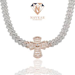 Collar de diamantes de moissanita de lujo más vendido, cadena con colgante brillante para mujeres y hombres, para fiestas y uso diario, en venta. - Product Image 1