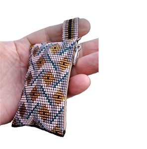 Eco Friendly <b>Seed</b> Beads Coin Pouch Handmade Wallet Purse Custom <b>Seed</b> Beads Coin Purse Handmade Zipper Pouch Bag - Product Image 4