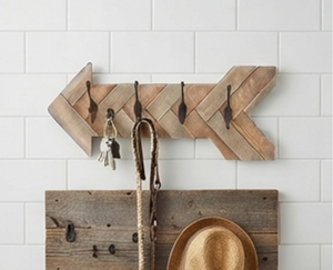 Premium <b>Coat</b> Hanging <b>Hook</b> Wooden Base Arrow Design Perfect For Stylish Wall <b>Decor</b> And Practical Home Organization - Product Image 4