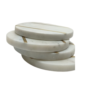 Sous-verres en marbre blanc personnalisés de 4 pouces, ronds, vierges, pour gravure laser, écologiques, épaisseur 10 mm, style classique, vente en gros - Product Image 4