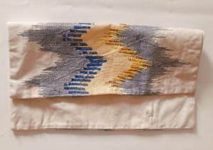 Shine Enterprises Square Embroidered Cushion Cover <b>Abstract</b> Geometric Pattern Bohemian Style Cotton Linen Home Decor Pillow Case - Product Image 3