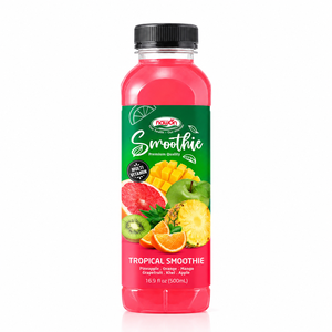 OEM Beverage Tropical <b>Smoothie</b> 500ml Private Label Beverage Distributor Multi Vitamin Fruit Juice Pineapple Orange Mango Kiwi - Product Image 1