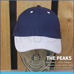 Custom Logo Two Tone Baseball Cap 6 Panel <b>Navy</b> Blue and White Sport <b>Hat</b> High Quality Cotton Twill Adjustable 6 Panel Caps - Product Image 6