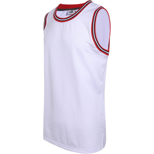 Camiseta de Baloncesto de Malla Blanca para Hombre, Sin Mangas, Cuello Redondo, Transpirable, Corte Regular, para Todas las Temporadas, Ropa Deportiva para Adultos - Product Image 1