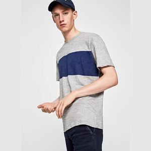 T-shirts pour hommes personnalisés 100% coton Collection Streetwear à quantité minimale de commande bas-T-shirts coupe ample à col rond et épaules tombantes - Product Image 1