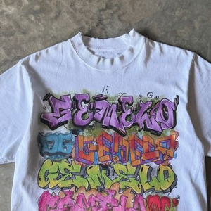 Camisetas de Hombre con Cuello Redondo, Estilo Urbano, Corte Cuadrado, 100% Algodón, Secado Rápido, Estampadas, Nueva Colección de Alta Calidad - Product Image 3