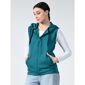 <b>Women's</b> Unisex Custom Logo Reversible Vest Fleeced Fabric Stand Collar Zip-up Waistcoat Outdoor Vest Eco-Friendly Sleeveless - Product Image 1