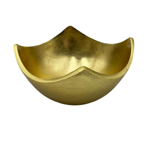 Golden Aluminium Fruits Serving Bowl For Decoration Dates Chocolate Dry Fruits Bowls - Product Image 1