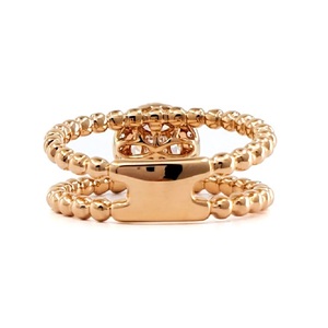 Livraison Rapide Bijoux Design Élégant Qualité Supérieure Bagues Vintage en Or Rose 18 carats avec Diamants Naturels pour Fêtes et Anniversaires - Product Image 3