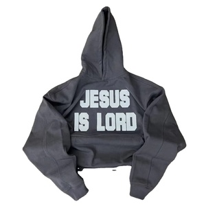 Custom Men's Streetwear 100% Cotton Fleece Pullover Hoodie Zipper Design Regular Fit 460g Fabric High Quality Embroidered - Product Image 4