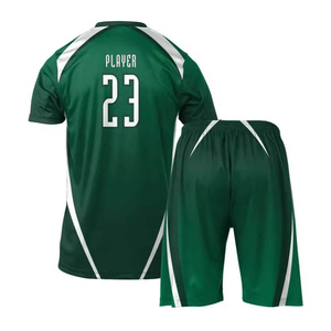 Daizen Star Custom Volleyball Uniform Set Green White Sublimated Jersey Shorts Moisture Wicking Athletic Fit Adult Unisex - Product Image 2