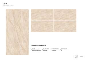 Dalle de porcelaine brillante Nova Reflect 600x1200mm 60x120cm 24x48 pouces, carrelage architectural de luxe - Product Image 2