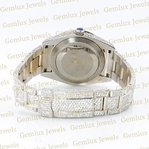 Diseño de moda Pass Diamond Tester D VVS Iced Out Moissanite Diamond Movimiento automático Reloj completo Reloj de hip hop para hombres - Product Image 3