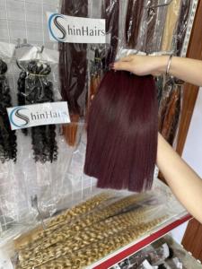 Top Trend 2024 Cabello liso de hueso vietnamita con color clásico Borgoña 100% Cabello humano Remy Paquetes de cabello crudo vietnamita - Product Image 6