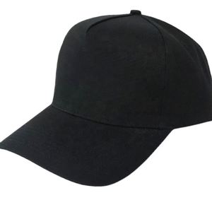 Gorras de Béisbol de 5 Paneles de Algodón Resistentes al Agua, Gorra Deportiva para Hombre, Gorras con Cierre a Presión para Exteriores, Color Negro Personalizado - Product Image 1